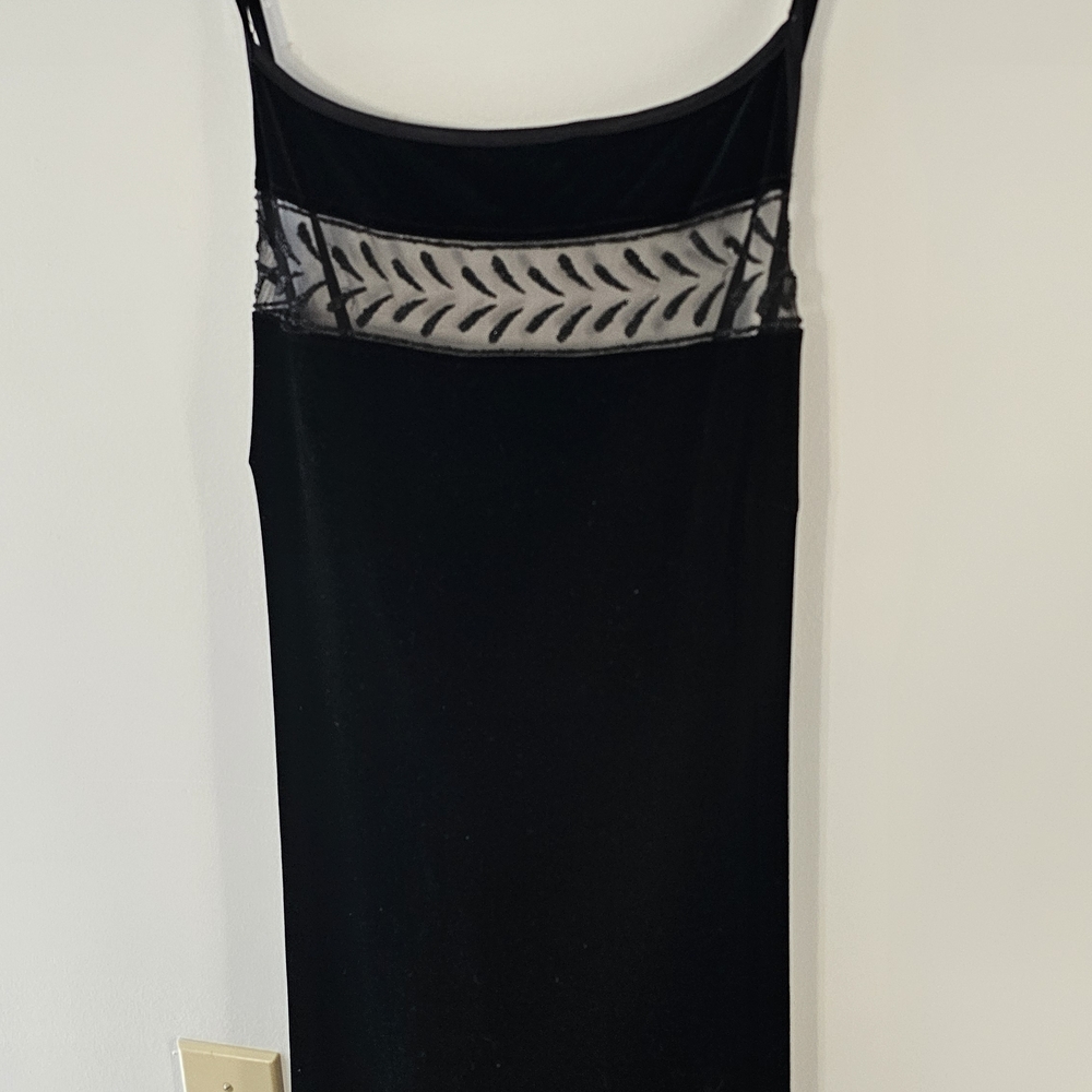 Rampage Black Strapless Dress with Sheer Pattern